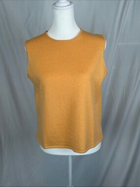 Women's Eileen Fisher Sleeveless Lightweight Sweater Medium Light Orange